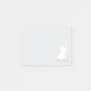 Bloco Post-it Cachorro Branco Chinês Novo Ano 2018 escolhe a co