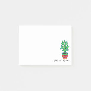 Bloco Post-it Cacto lindo da aguarela no pote bonito