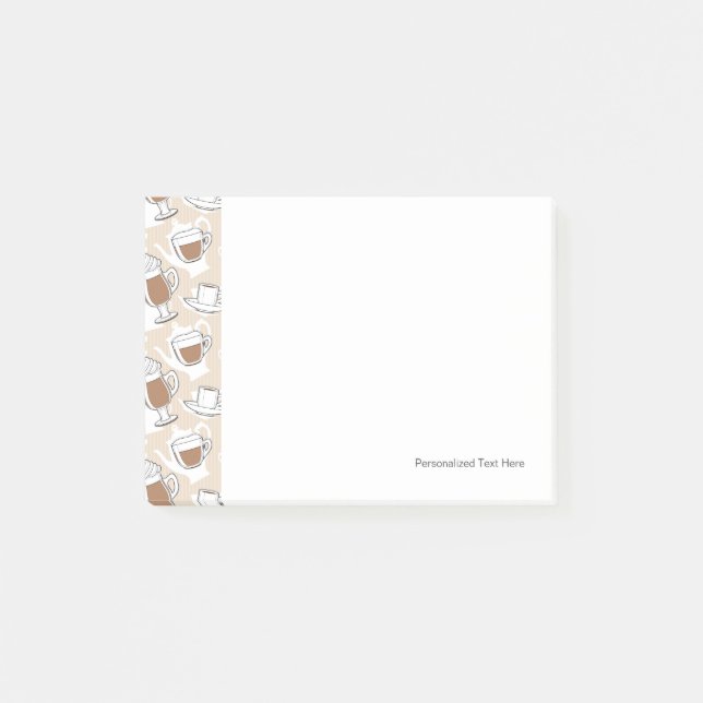 Bloco Post-it Café, teste padrão doce (Frente)