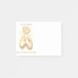 Bloco Post-it Calçados de Pointe do balé pintados personalizados