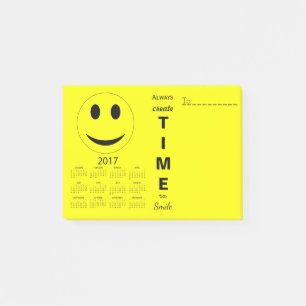 Bloco Post-it Calendário de Motivação do Feliz ano novo 2017