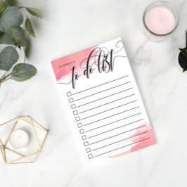 Bloco Post-it Caligrafia suave - Rosa - Caixa de seleção para fa