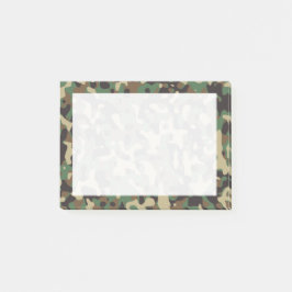 Bloco Post-it Camuflagem Florestal Bege, Marrom, Verde, Cinza