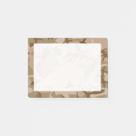 Bloco Post-it Camuflagem Verde Marrom Bege Deserto