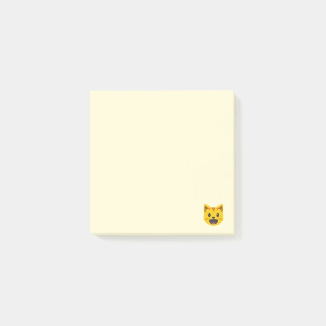 Bloco Post-it Cara de sorriso Emoji do gato (Frente)