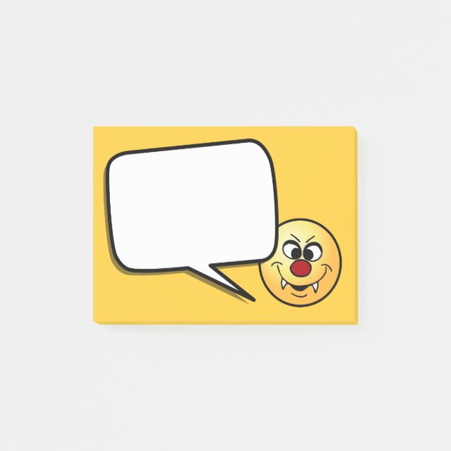 Bloco Post-it Cara Grumpey do vampiro (Frente)