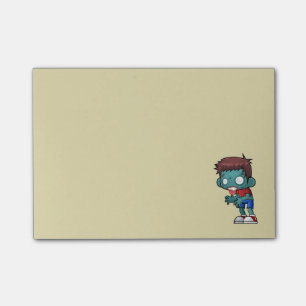 Bloco Post-it Cara Zombie engraçada