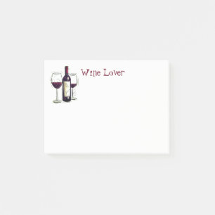 Bloco Post-it Cargo--Notas do amante de vinho