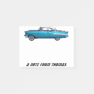 Bloco Post-it Carro clássico Chevy Chevrolet Bel Air 1957