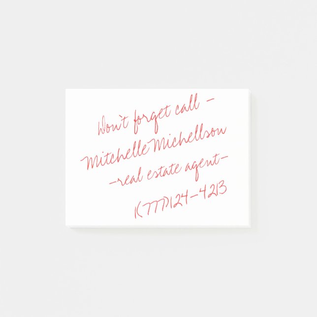 Bloco Post-it Cartão de visita Sticky Scribble II (Frente)