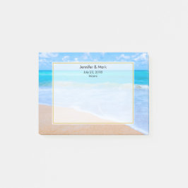 Bloco Post-it Casamento de Fotografias da Cena Tropical de Praia