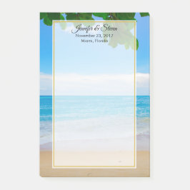 Bloco Post-it Casamento na Ilha Tropical Beach Vacing Island