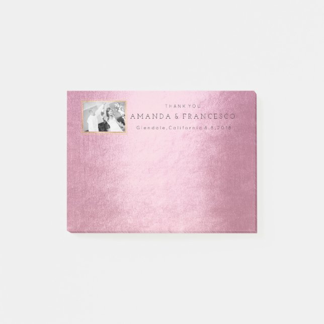 Bloco Post-it Casamento Personalizado Obrigado Presente Favor (Frente)