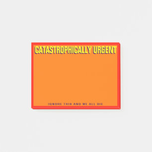 Bloco Post-it CATASTRÒFICA URGENTE (alaranjado)