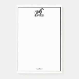 Bloco Post-it Cavalo Antigo em Pé