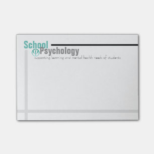 Bloco Post-it Cerceta da psicologia da escola e notas de post-it