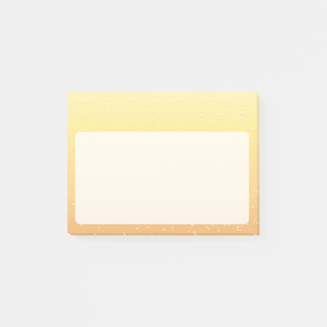 Bloco Post-it Champanhe com Bolhas Pequenas (Frente)