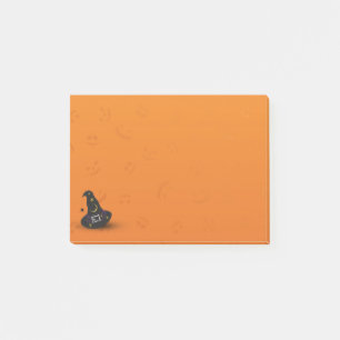 Bloco Post-it Chapéu da bruxa do Dia das Bruxas com aranha