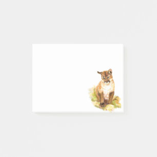 Bloco Post-it Charuto Aquarela, Puma, Gatinho De Leão De Montanh