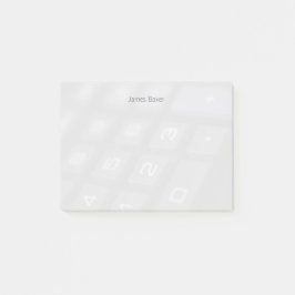 Bloco Post-it Chaves do número na calculadora