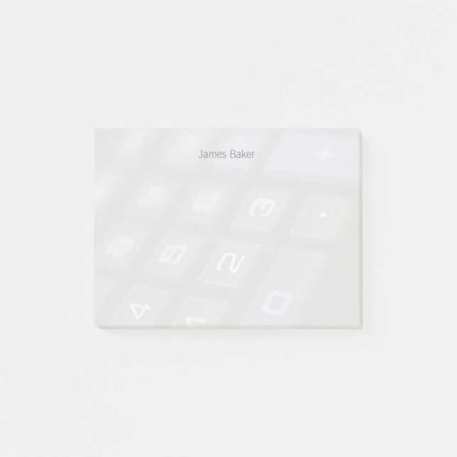 Bloco Post-it Chaves do número na calculadora (Frente)