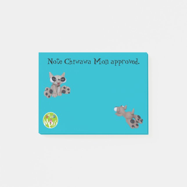 Bloco Post-it Chiwawa segunda-feira aprovou notas do Cargo-it® 4 (Frente)
