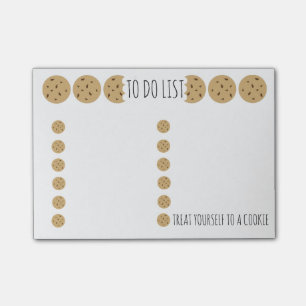 Bloco Post-it "Choc Chip Cookie" Lista de Tarefas