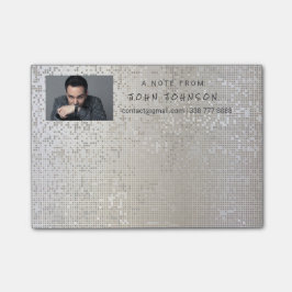 Bloco Post-it Cinzas corporativas personalizadas Silver Gerencia