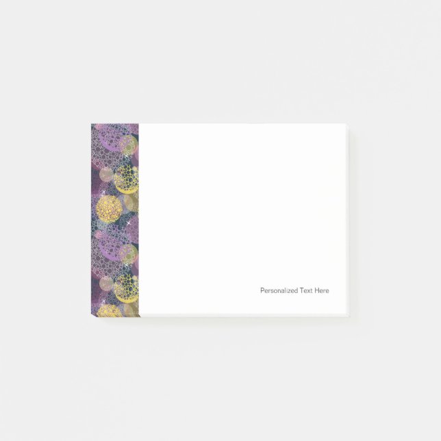 Bloco Post-it Círculo de Bolinhas em Abstrato (Frente)