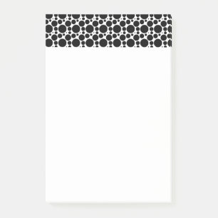 Bloco Post-it Círculos e Pontos em 7 Tamanhos: Preto e Branco Re