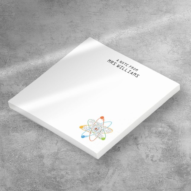 BLOCO POST-IT CITAÇÃO ENGRAÇADA SOBRE CIÊNCIA (SCIENCE DOES MATTER Funny Quote Post-it Notes)