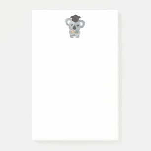Bloco Post-it Classe de Urso Koala em Boné de formatura 20xx
