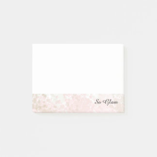 Bloco Post-it Classe Rosa e Dourado Tão Glam
