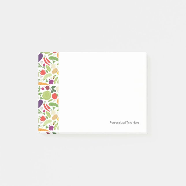 Bloco Post-it Comida em um fundo branco (Frente)