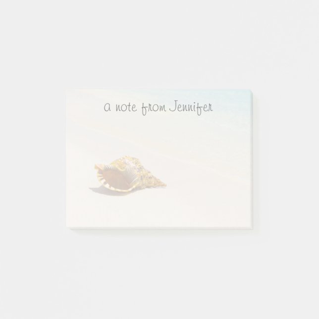 Bloco Post-it Conch Shell na Praia 3 (Frente)