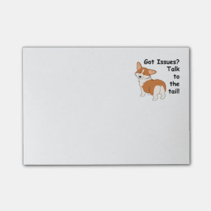 Bloco Post-it Conversa ao Corgi de Galês da cauda