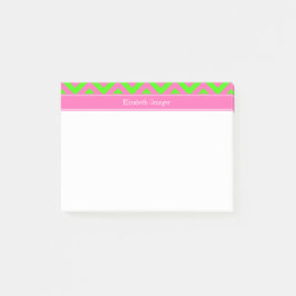Bloco Post-it Cor-de-rosa quente nº 2 Verde limão LG Chevron Nam