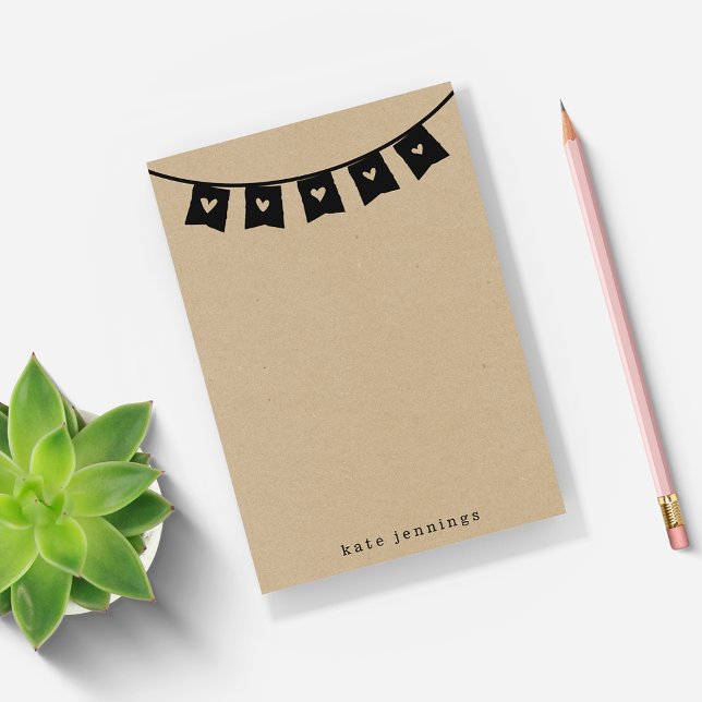 Bloco Post-it Coração Rustic Kraft (Criador carregado)