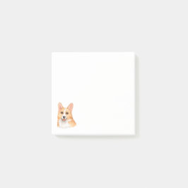 Bloco Post-it Corgi da aguarela para o amante do Corgi