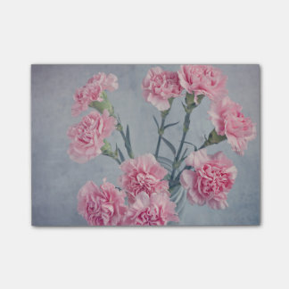 Bloco Post-it Cravos cor-de-rosa