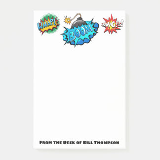 Bloco Post-it Crescimento cómico da bomba do estilo do pop art!