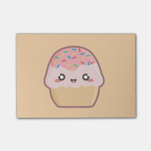 Bloco Post-it Cupcake de Kawaii