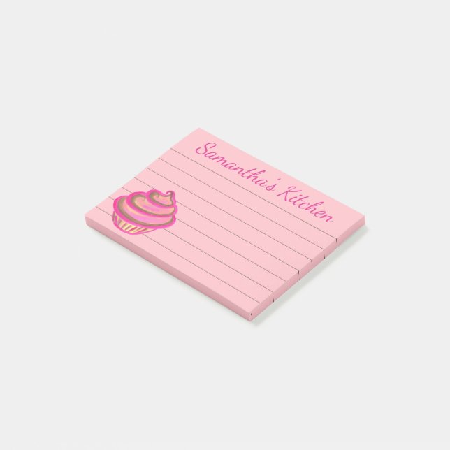 Bloco Post-it Cupcake Postar O Presente De Notas (Inclinado)