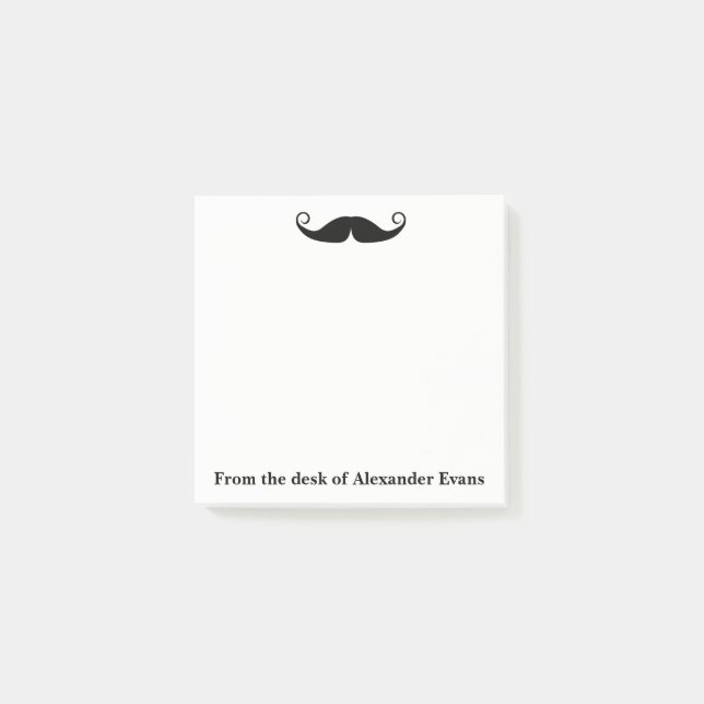 Bloco Post-it Curly Mustache (Frente)