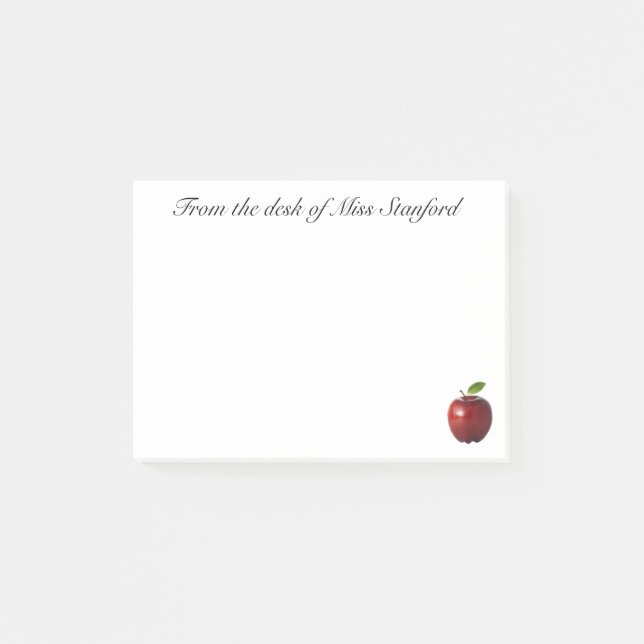 Bloco Post-it Da mesa - da nota pegajosa do professor (Frente)