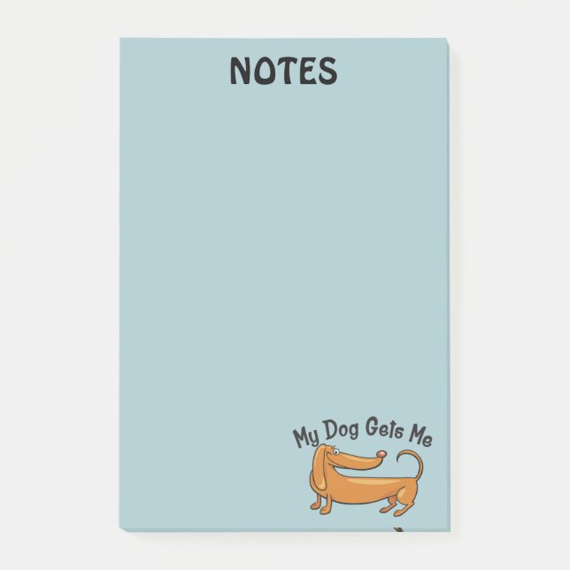 Bloco Post-it Dachshund me traz notas pós-it® 4 x 6 (Frente)