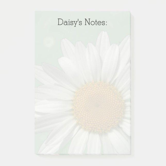 Bloco Post-it Daisy sobre Posta Verde (Frente)