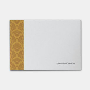 Bloco Post-it Damasco dourado luxuoso