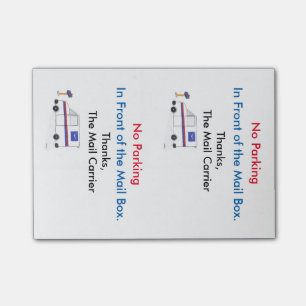 BLOCO POST-IT DE "NOTA DE POST-IT POSTAL NENHUM ESTACIONAMENTO"