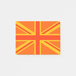 Bloco Post-it Decoração britânica alaranjada da bandeira de